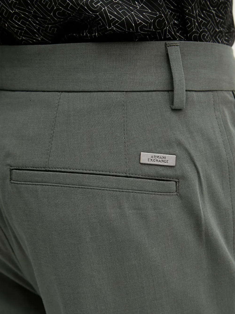 Armani Exchange Pantalon met logoplakkaat Grijs