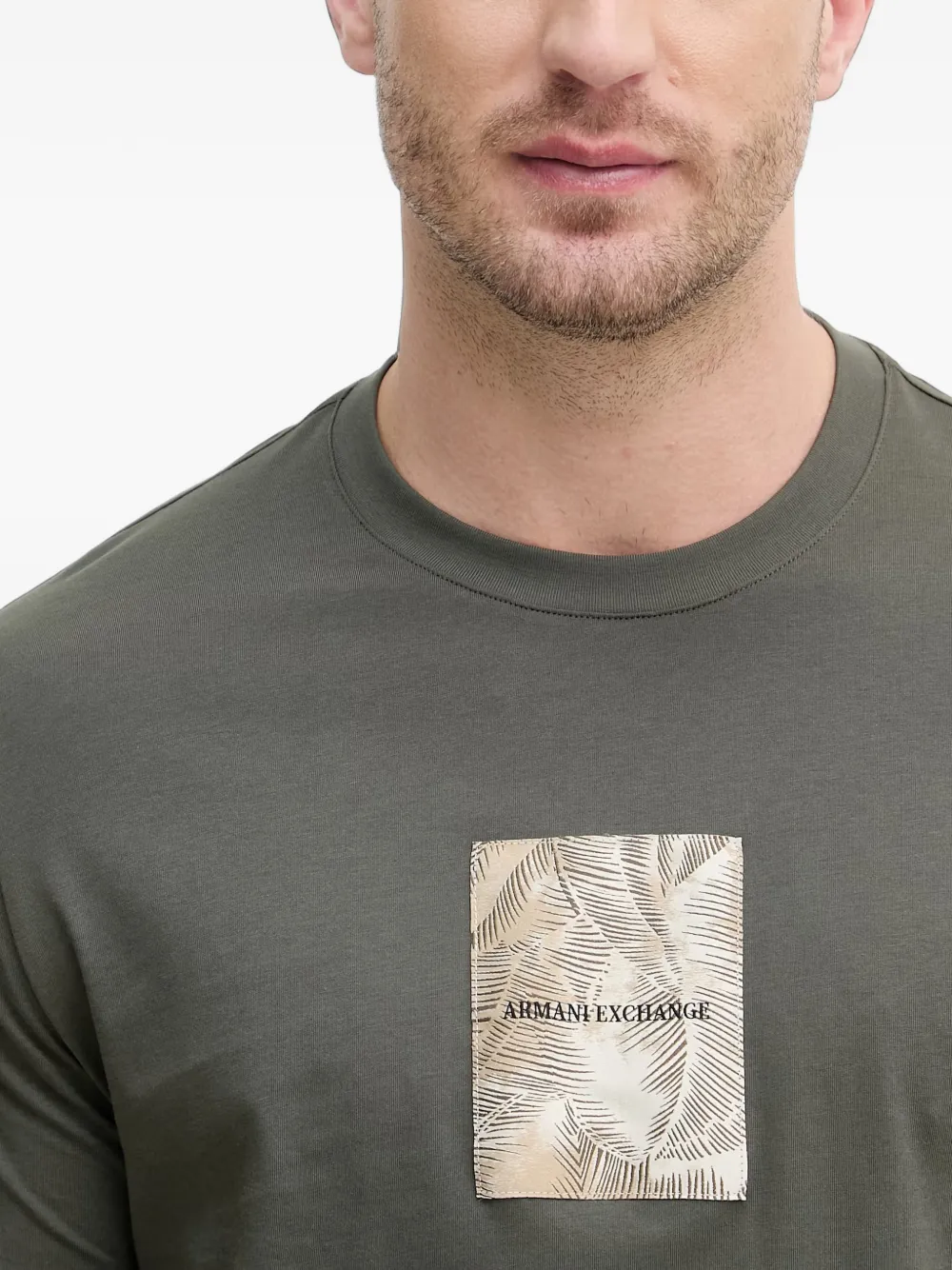 Armani Exchange T-shirt met logopatch Groen