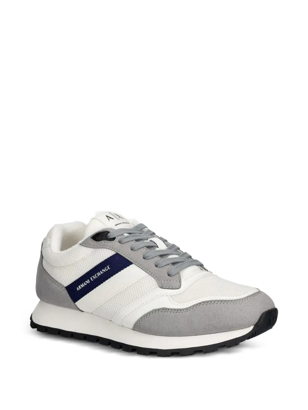Armani Exchange logo-print low-top sneakers Wit