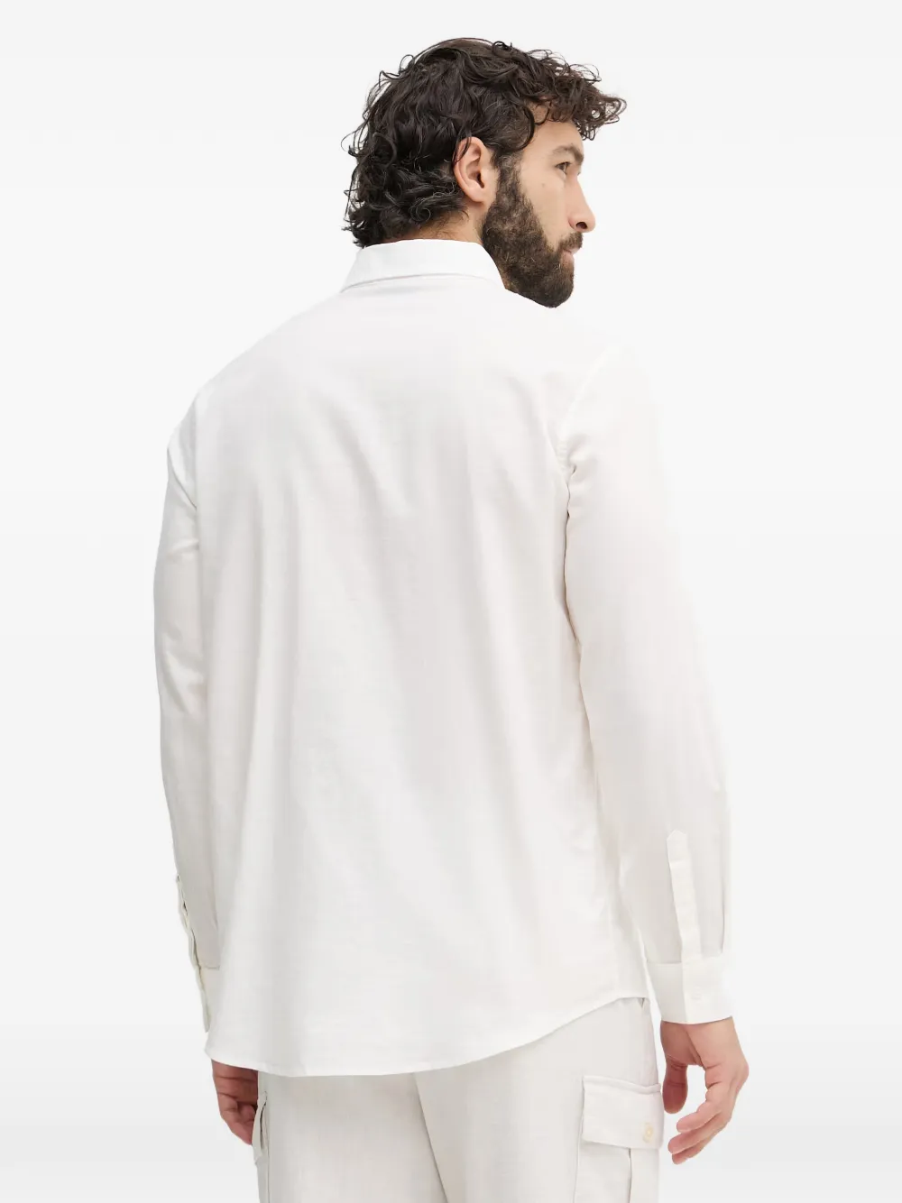 Armani Exchange Overhemd met geborduurd logo Wit