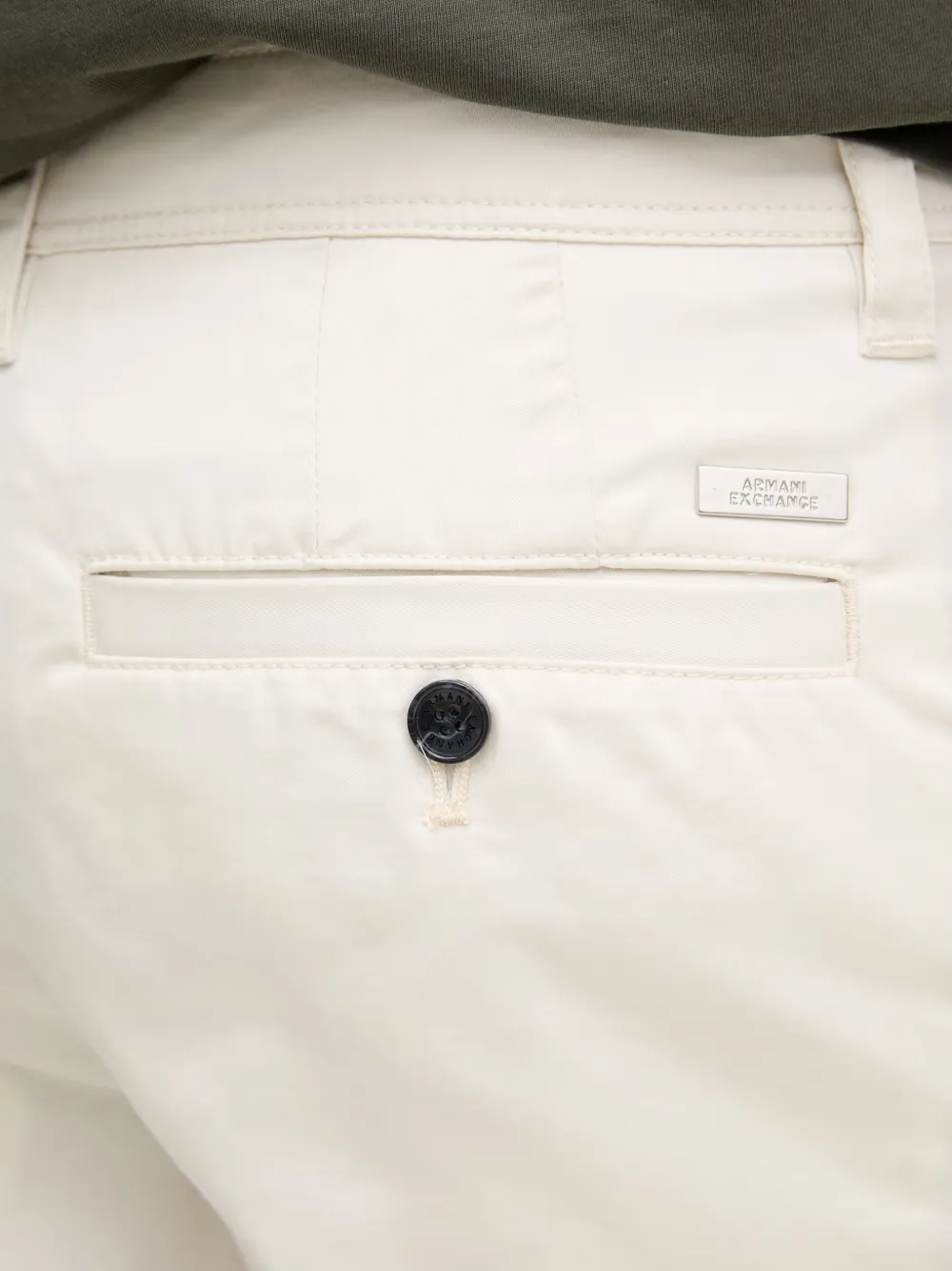 Armani Exchange Chino shorts met logoplakkaat Beige