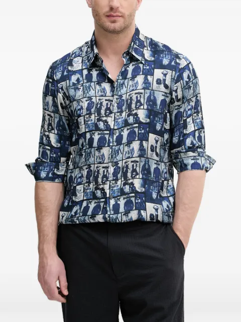Armani Exchange graphic-print long-sleeved shirt