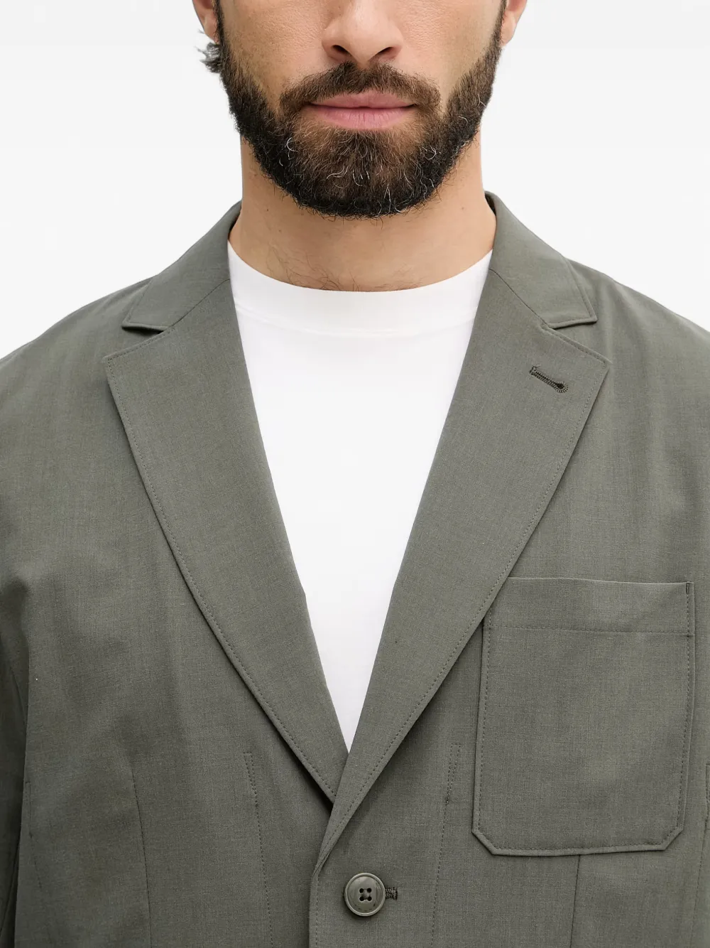 Armani Exchange Blazer met enkele rij knopen Groen