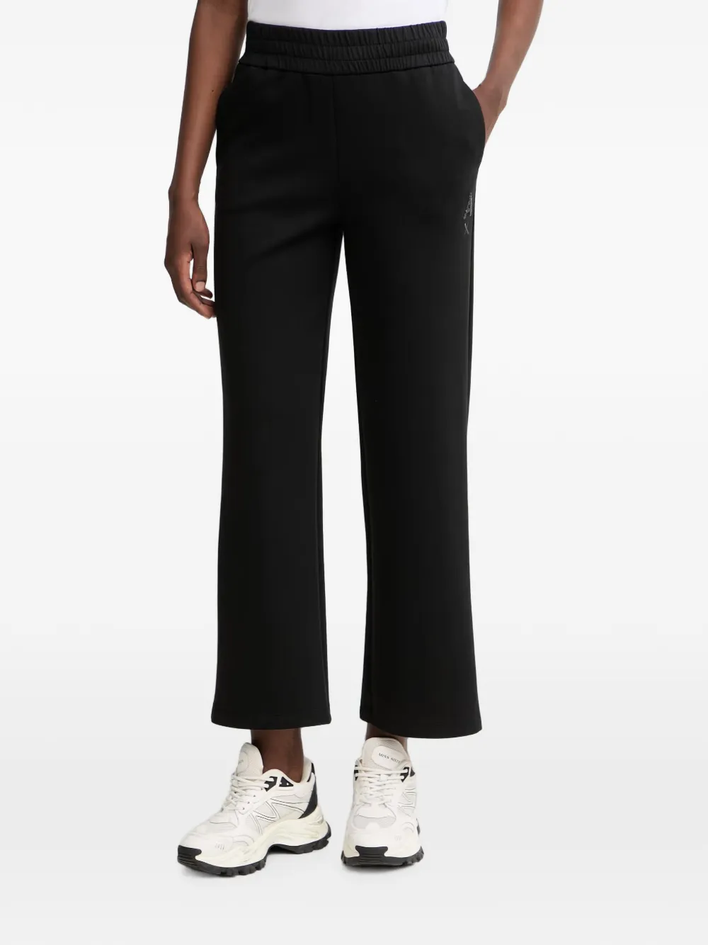 Armani Exchange logo-embellished elasticated-waistband track pants - Nero