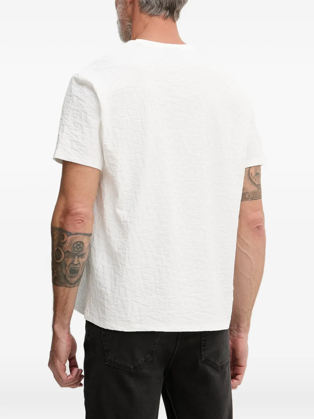 Armani Exchange T-shirt met gekreukt effect Wit