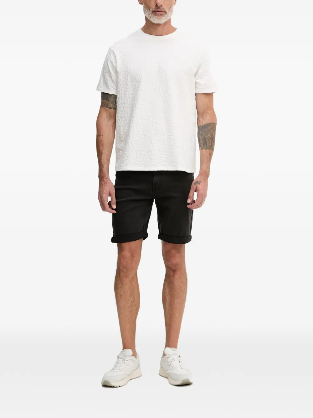 Armani Exchange T-shirt met gekreukt effect Wit