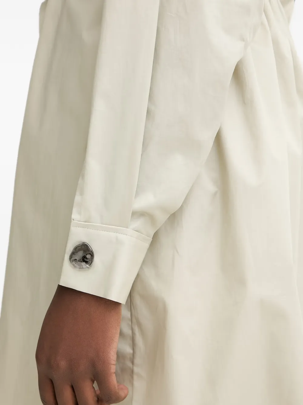Armani Exchange Blousejurk met lange mouwen en ceintuur Beige