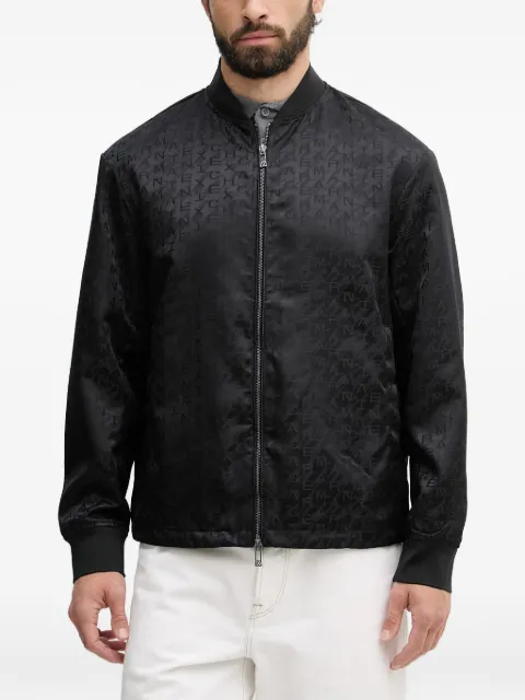 Armani Exchange logo-jacquard bomber jacket
