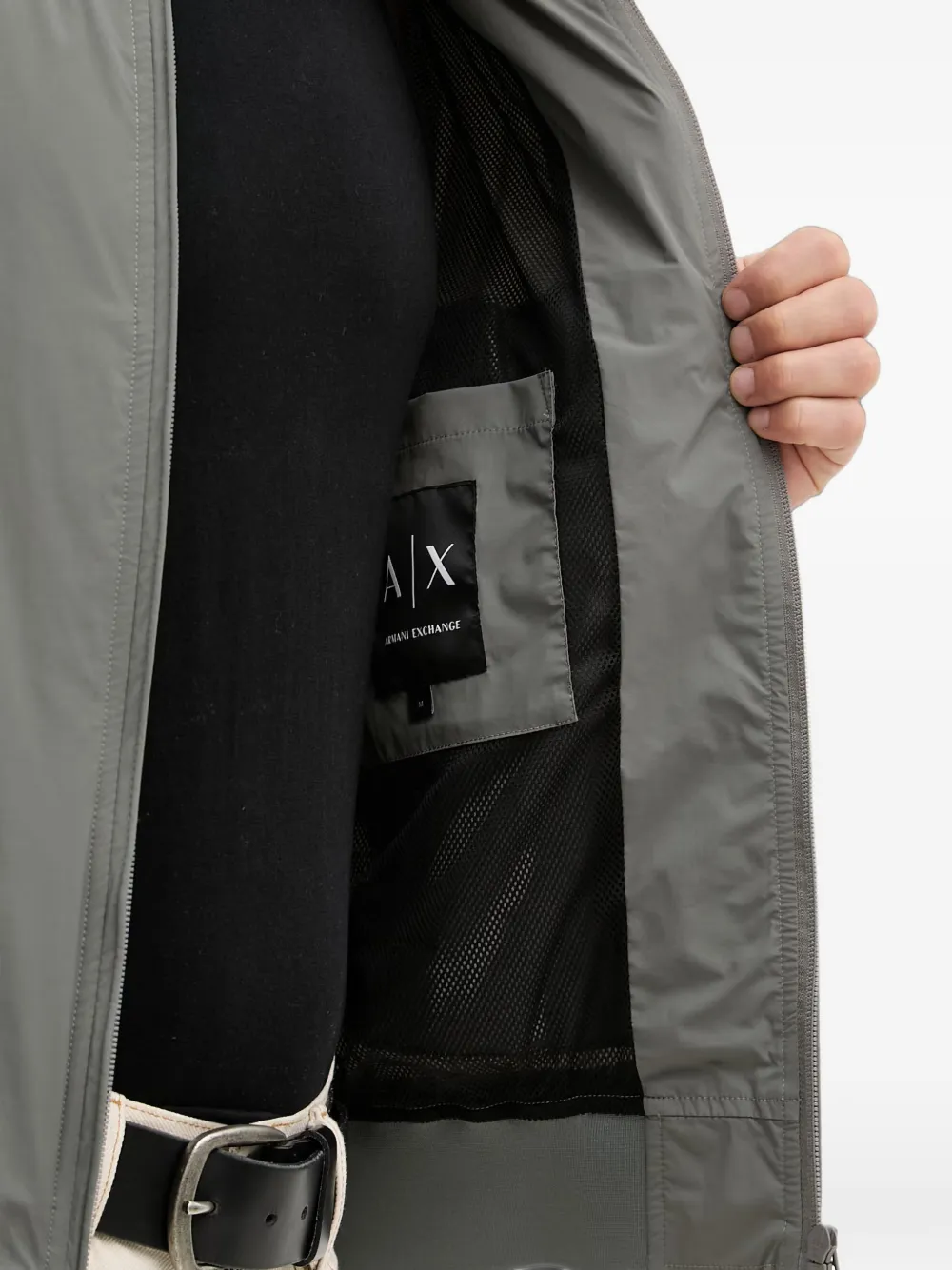 Armani Exchange Bomberjack met rits Grijs