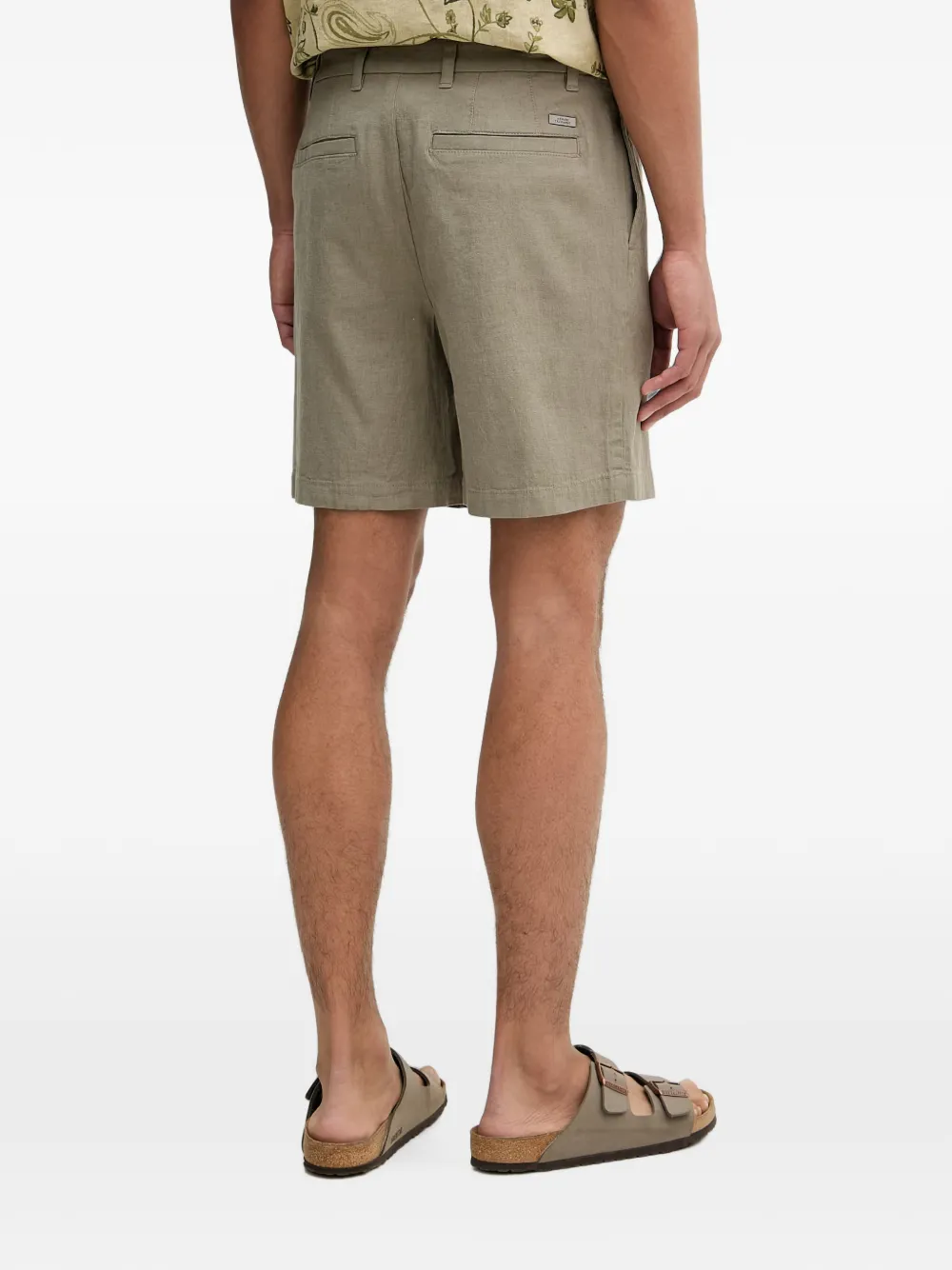 Armani Exchange Shorts met logoplakkaat Beige