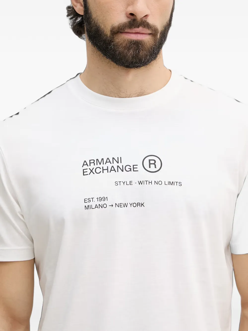 Armani Exchange T-shirt met logoprint Wit