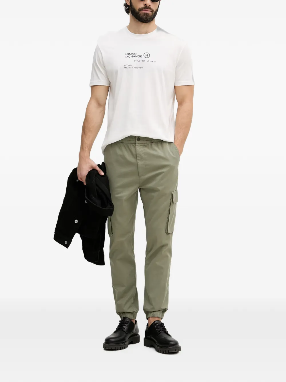 Armani Exchange T-shirt met logoprint Wit