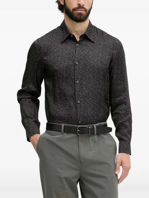 Armani Exchange logo-print long-sleeved shirt