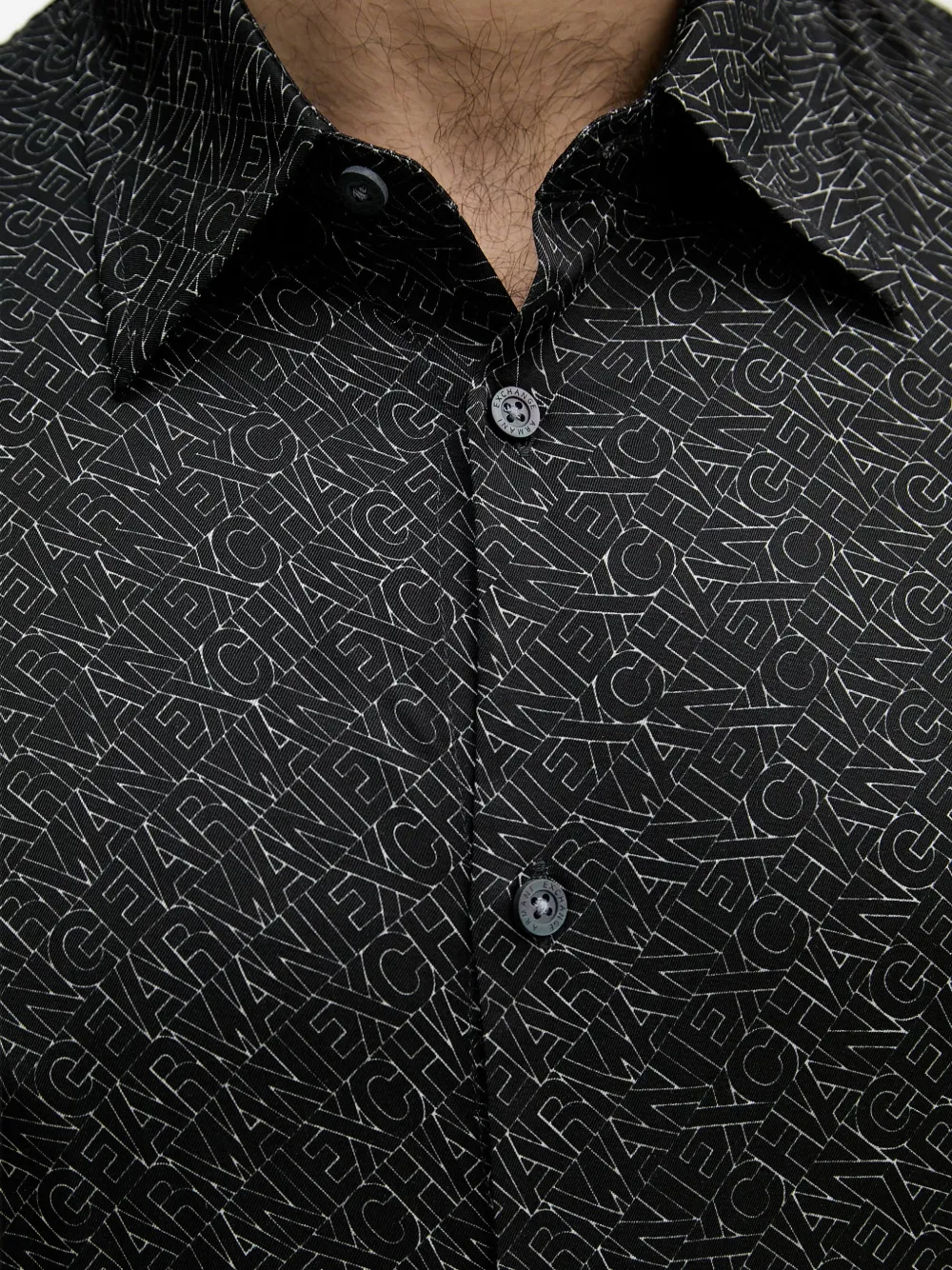Armani Exchange Overhemd met logoprint Zwart