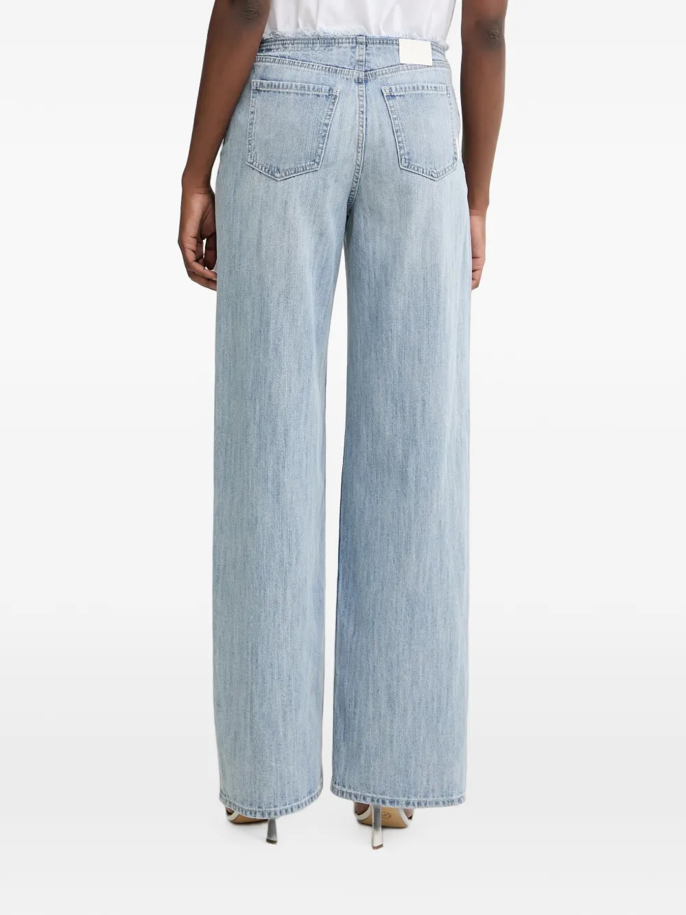Armani Exchange Jeans met franje Blauw
