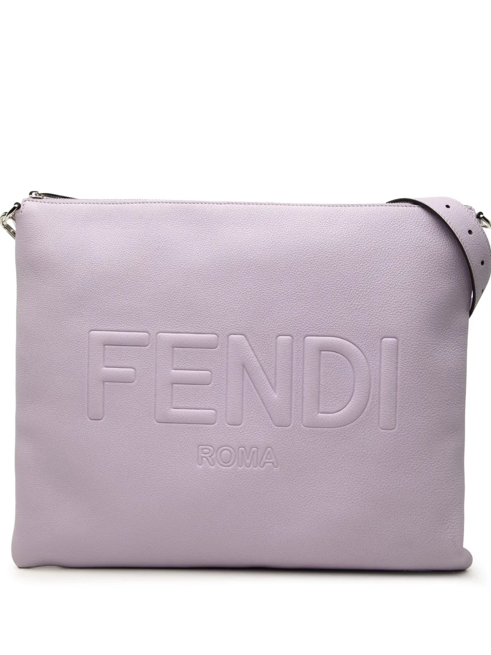 Fendi Pre-Owned Borsa a tracolla Roma Flat Messenger Bag in pelle di vitello 2010-2026 - Viola