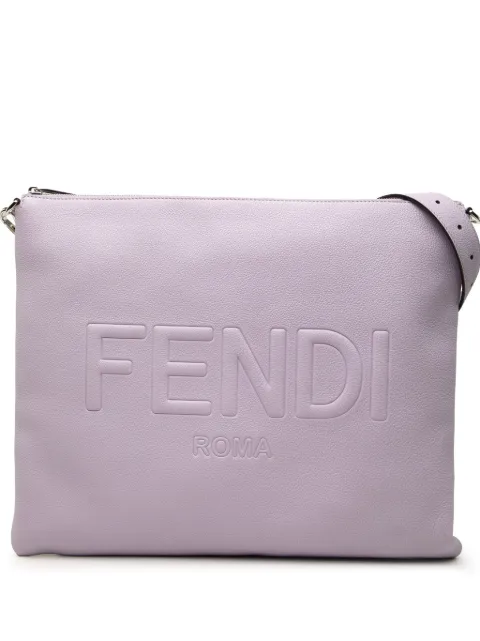Fendi Pre-Owned 2010-2026 Calfskin Roma Flat Messenger Bag crossbody bag