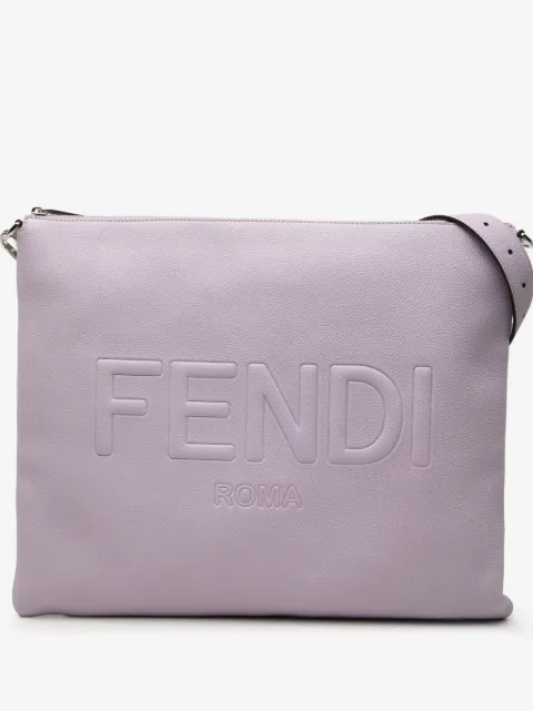 Fendi Pre-Owned 2010-2026 Calfskin Roma Flat Messenger Bag crossbody bag