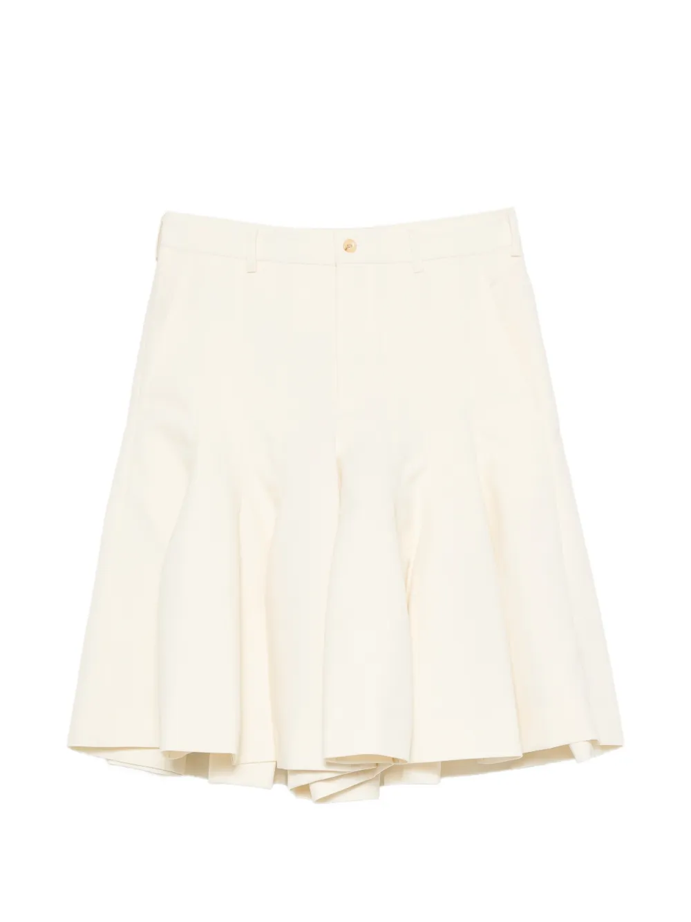 Comme des Garçons Homme Plus pleated flared midi skirt - Toni neutri