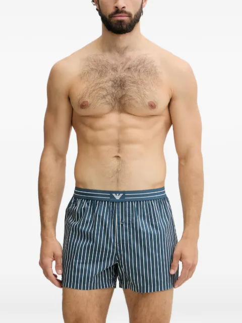 Emporio Armani Kit 2 cuecas boxer de algodão com listras