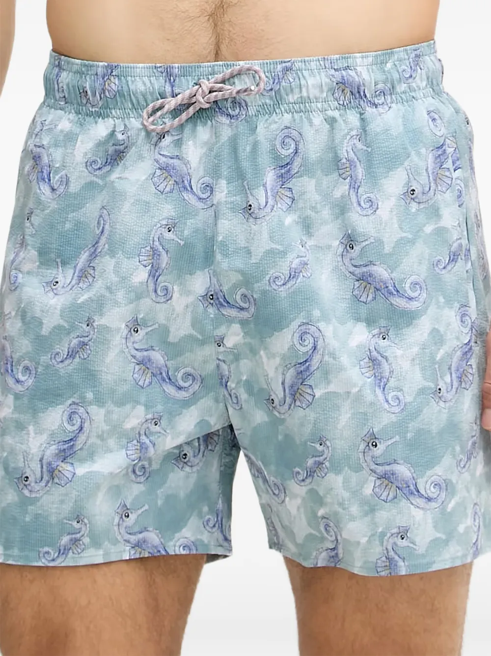 Emporio Armani sea-animals-print swim shorts - Blau
