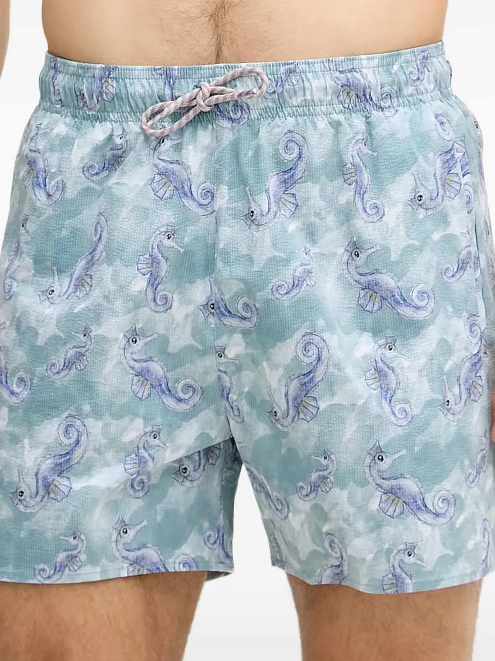 Emporio Armani sea-animals-print swim shorts - Blu