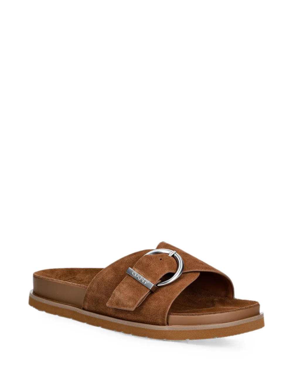 Gant buckle-detail slides Bruin