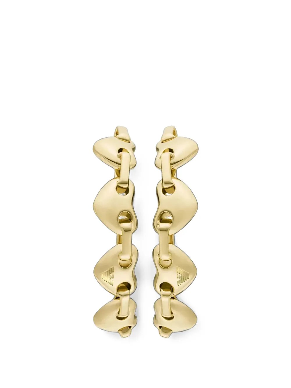 Emporio Armani Sentimental heart-link hoop earrings - Oro
