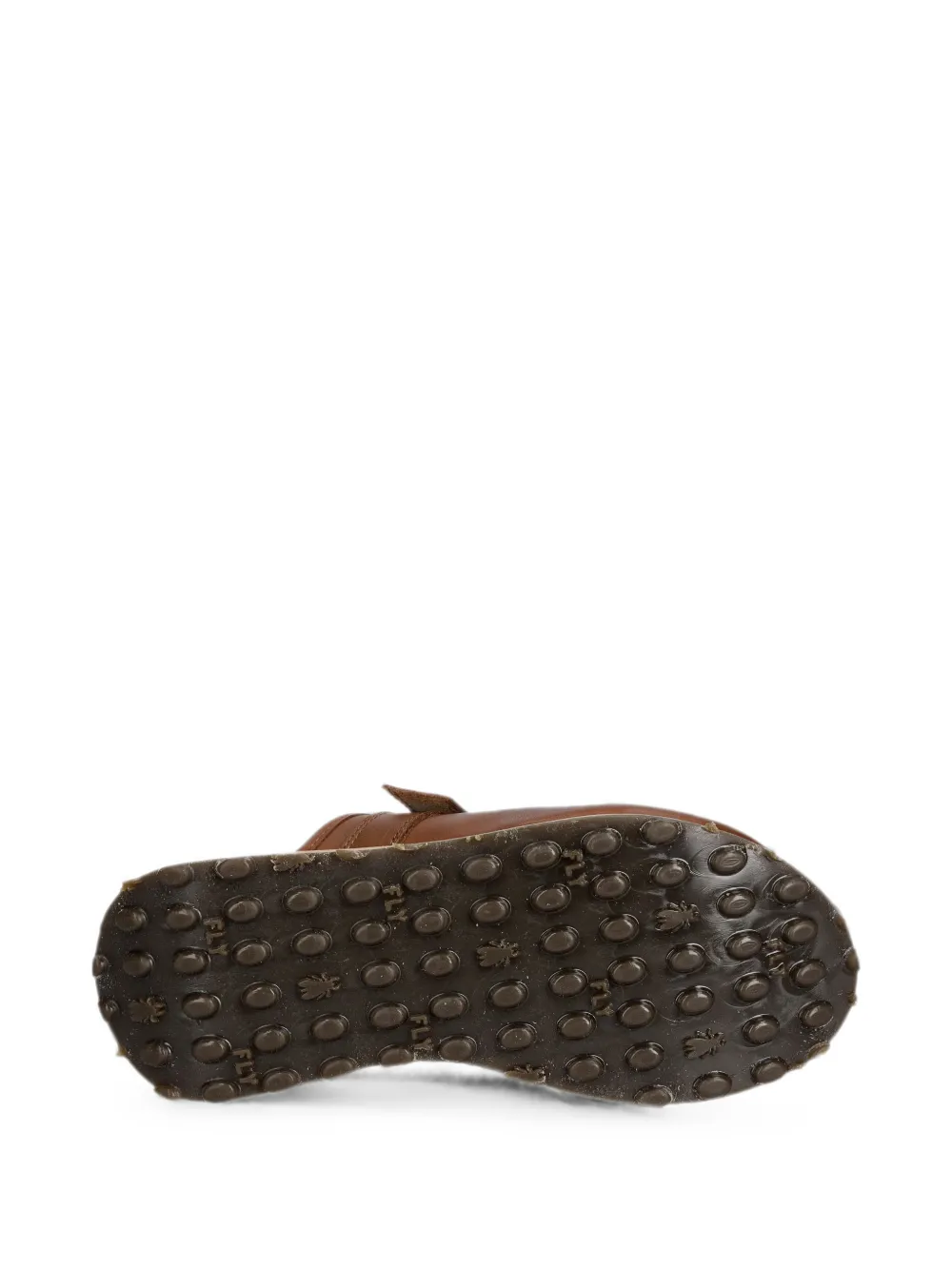 Fly London Muiltjes met gespdetail en sleehak van kurk Bruin