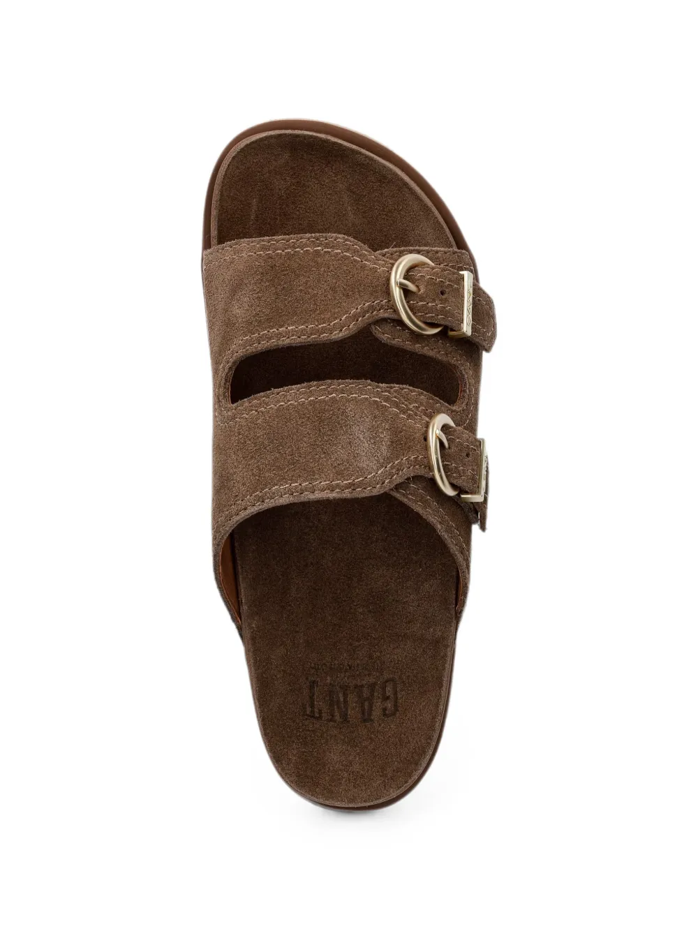 Gant buckle-detail slides Bruin