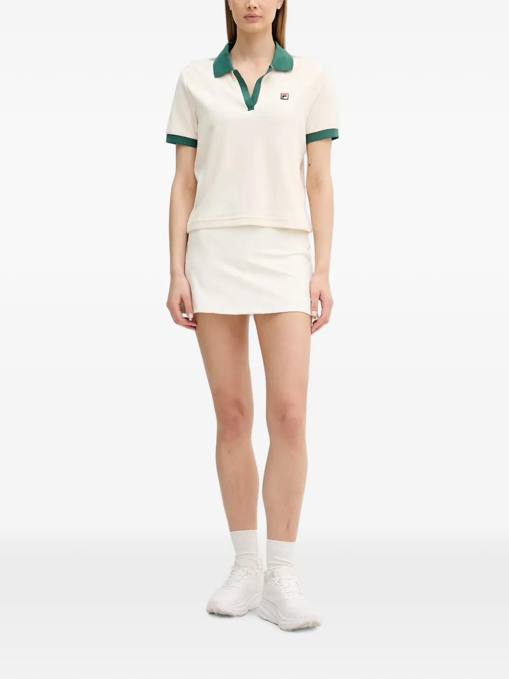 Fila Belfort T-shirt met logo-patch Wit