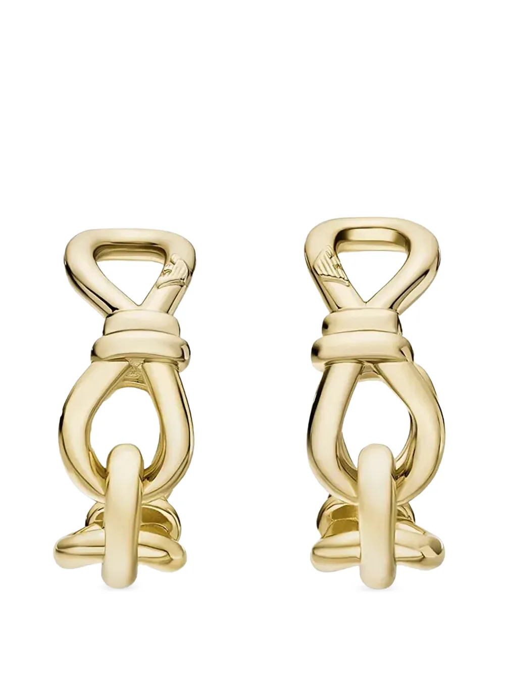 Emporio Armani créoles à détail de ruban Emporio Armani créoles à détail de ruban