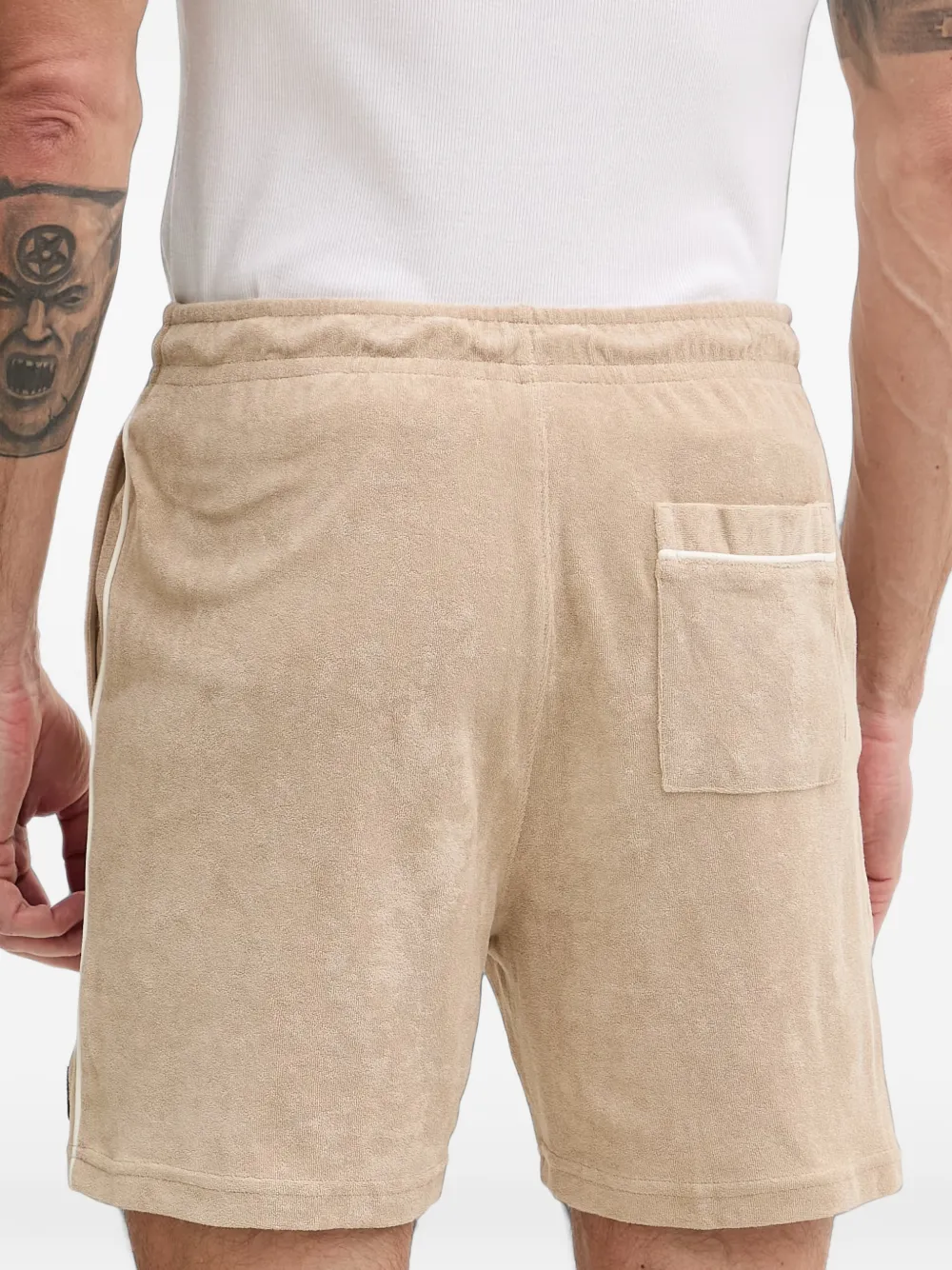 Fila terry-cloth drawstring shorts Beige