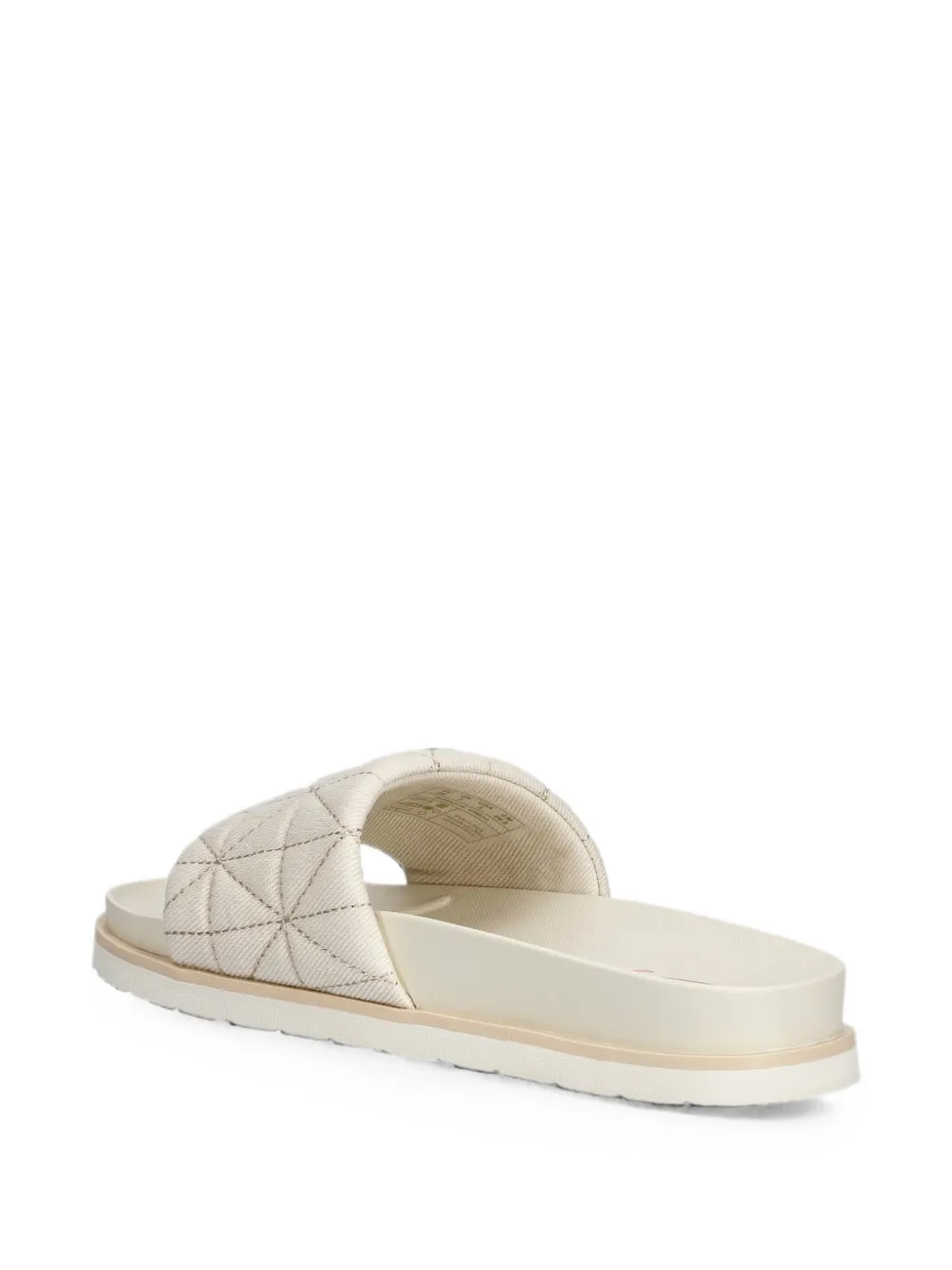 Gant quilted logo-print slides Beige