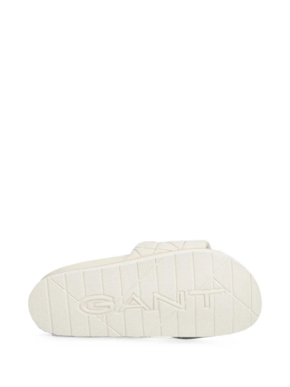 Gant quilted logo-print slides Beige