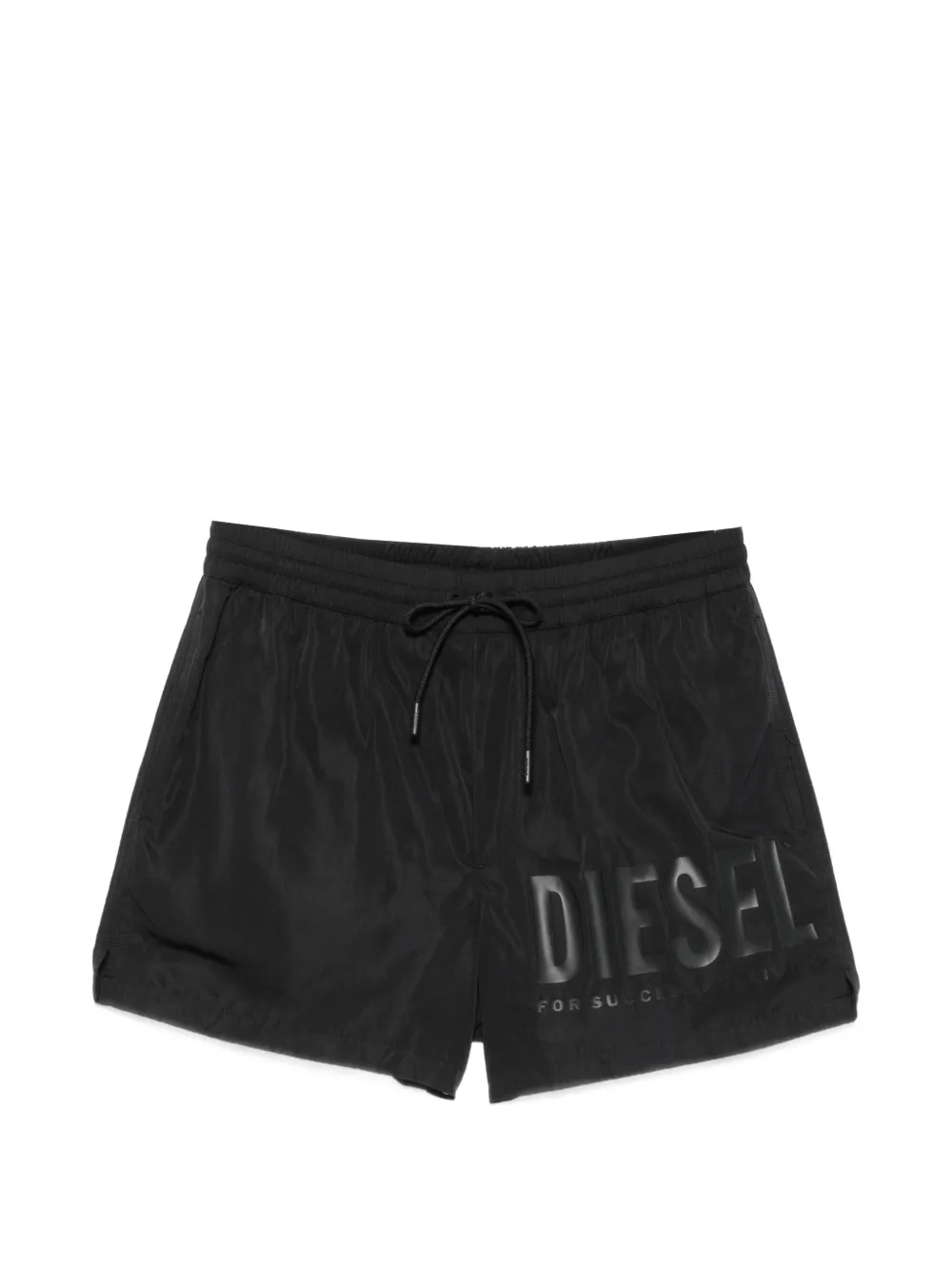 Diesel Mario logo-print drawstring swim shorts - Schwarz