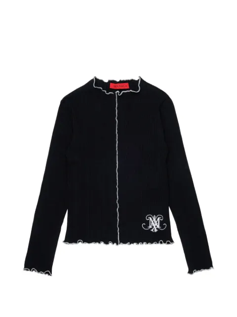MAX&Co. Kids ribbed-knit ruffled sweater