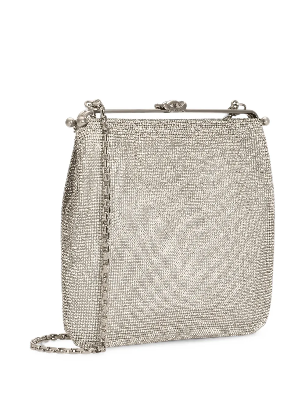Dolce & Gabbana Dina schouder- en crossbodytas van kristallen mesh Zilver