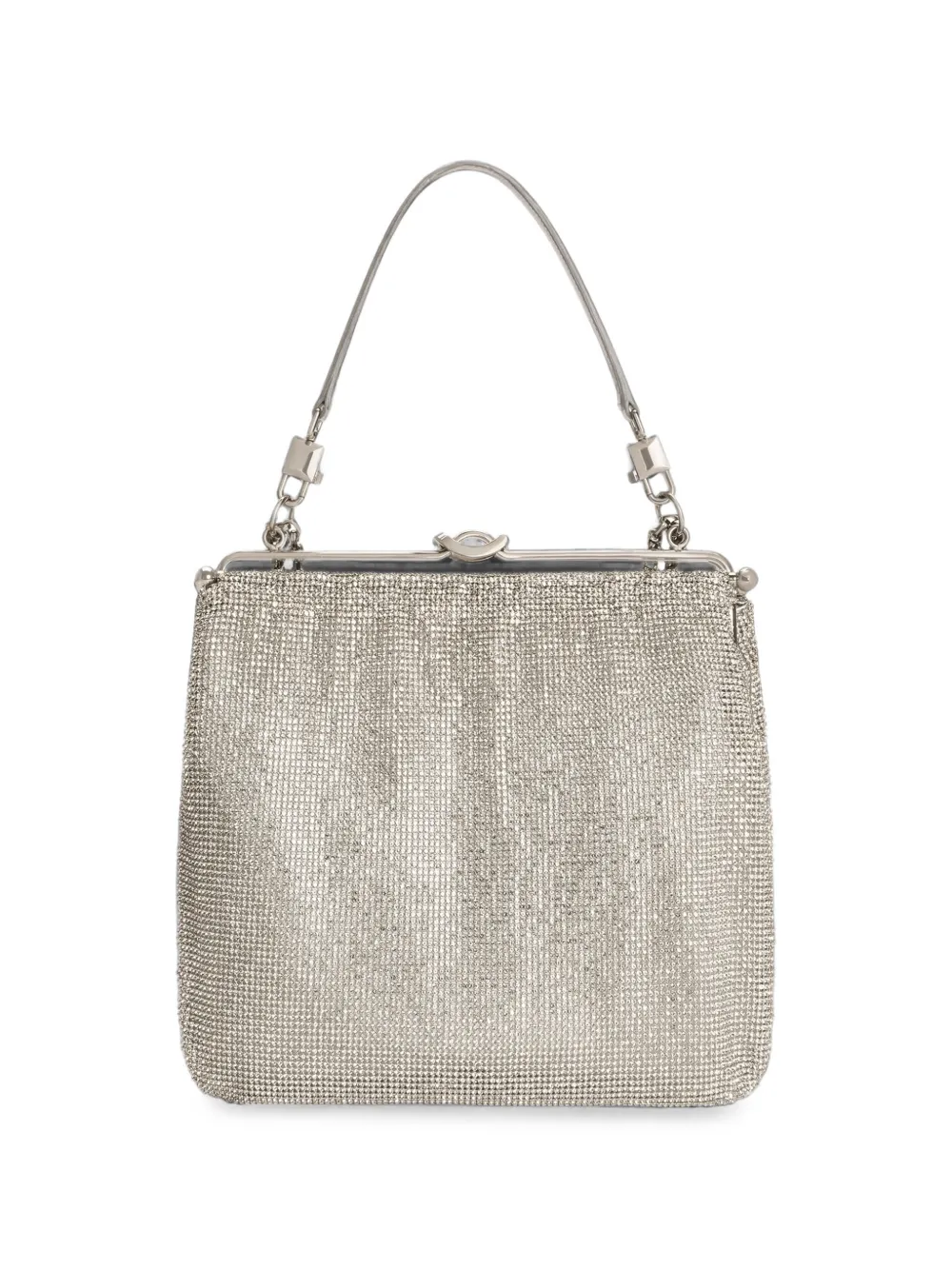 Dolce & Gabbana Dina schouder- en crossbodytas van kristallen mesh Zilver