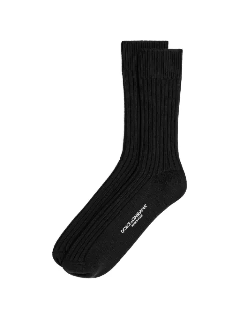 Dolce & Gabbana calcetines de algodón en canalé