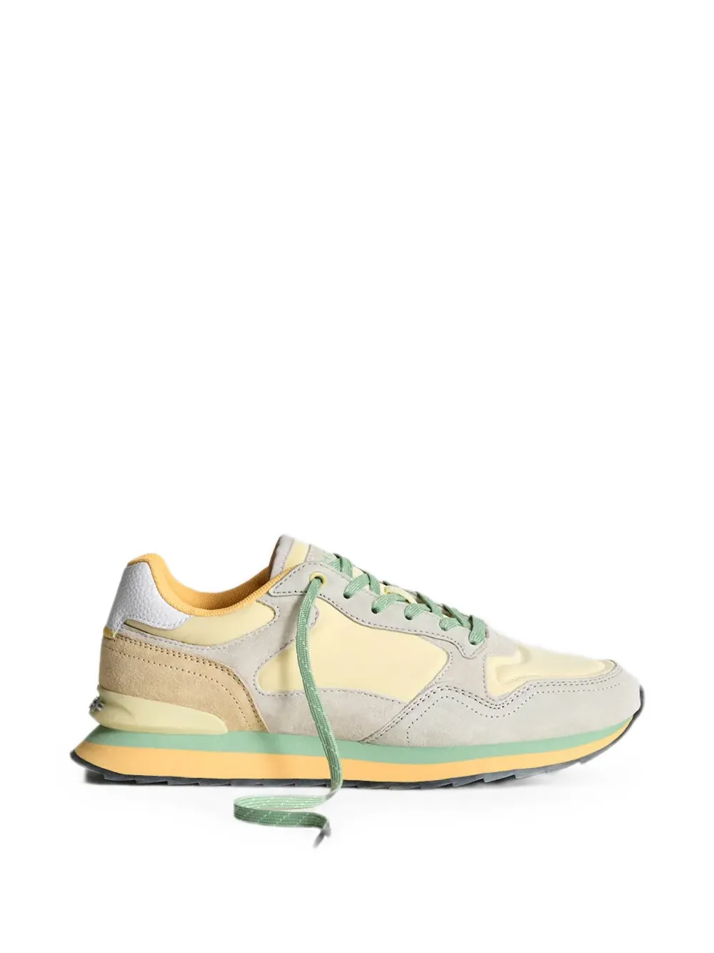 Hoff suede-panelled lace-up sneakers - Gelb