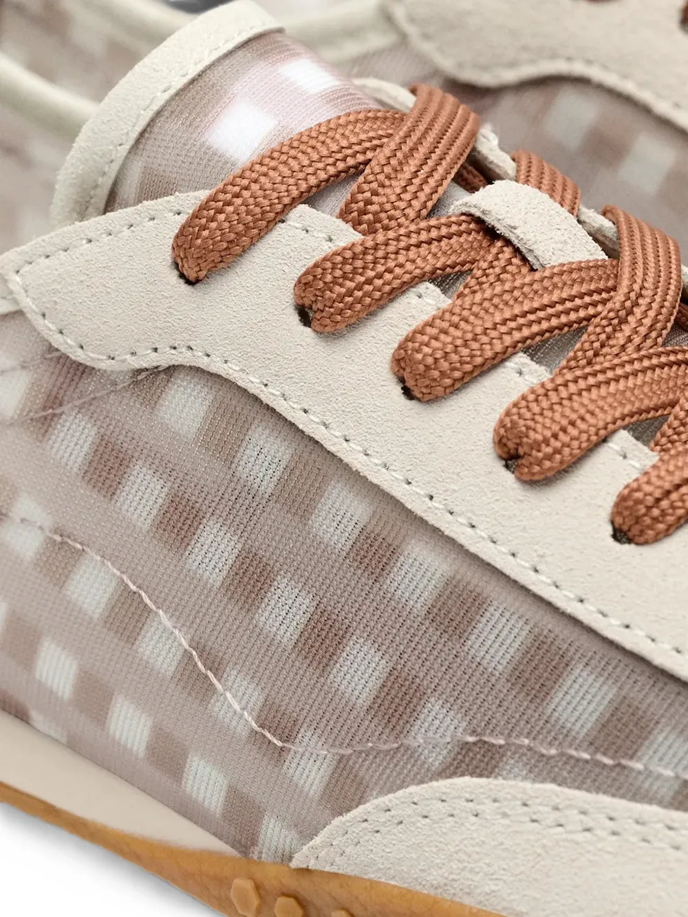 Hoff Bridge gingham-pattern panelled sneakers Wit