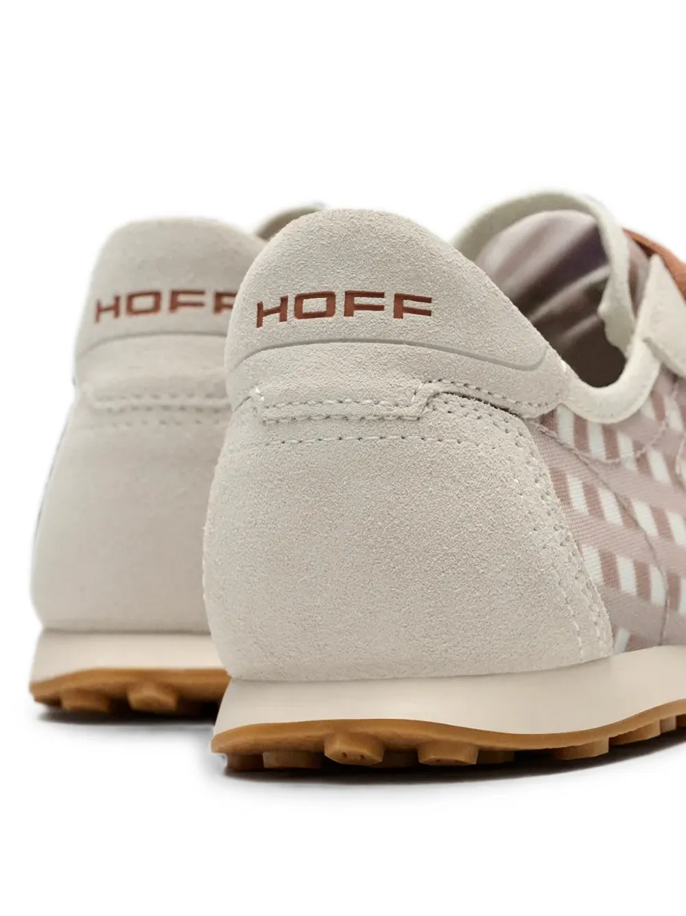 Hoff Bridge gingham-pattern panelled sneakers Wit