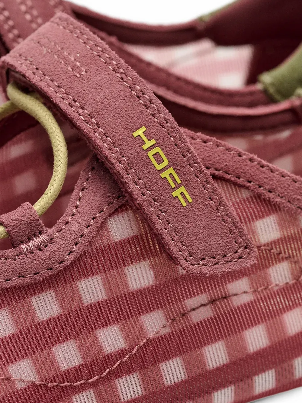Hoff Bridge gingham-pattern touch-strap sneakerinas Roze