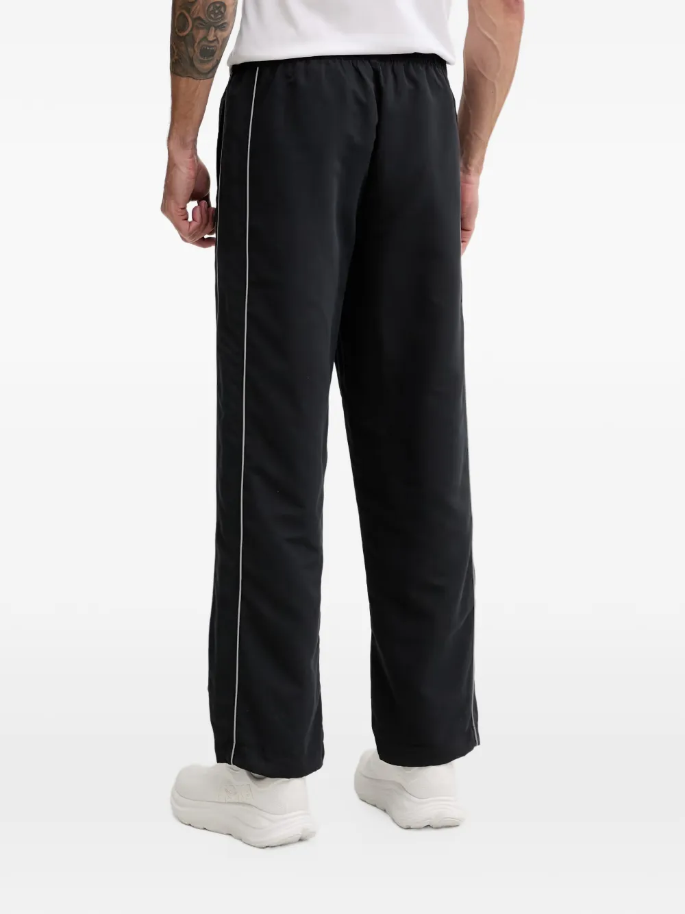 Hummel piped-trim logo-print track pants Zwart