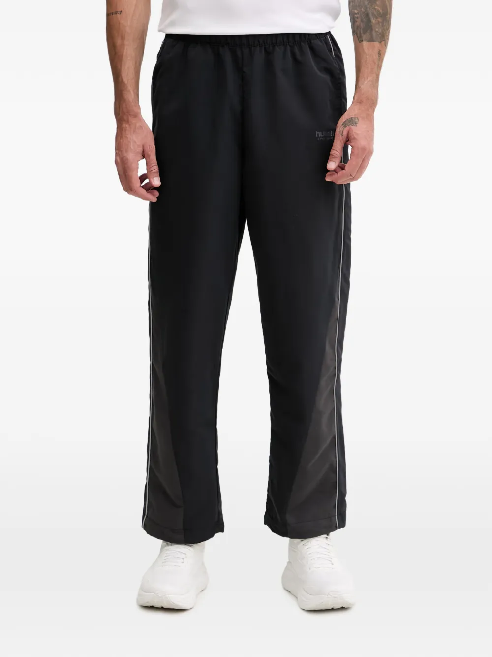 Hummel piped-trim logo-print track pants - Nero