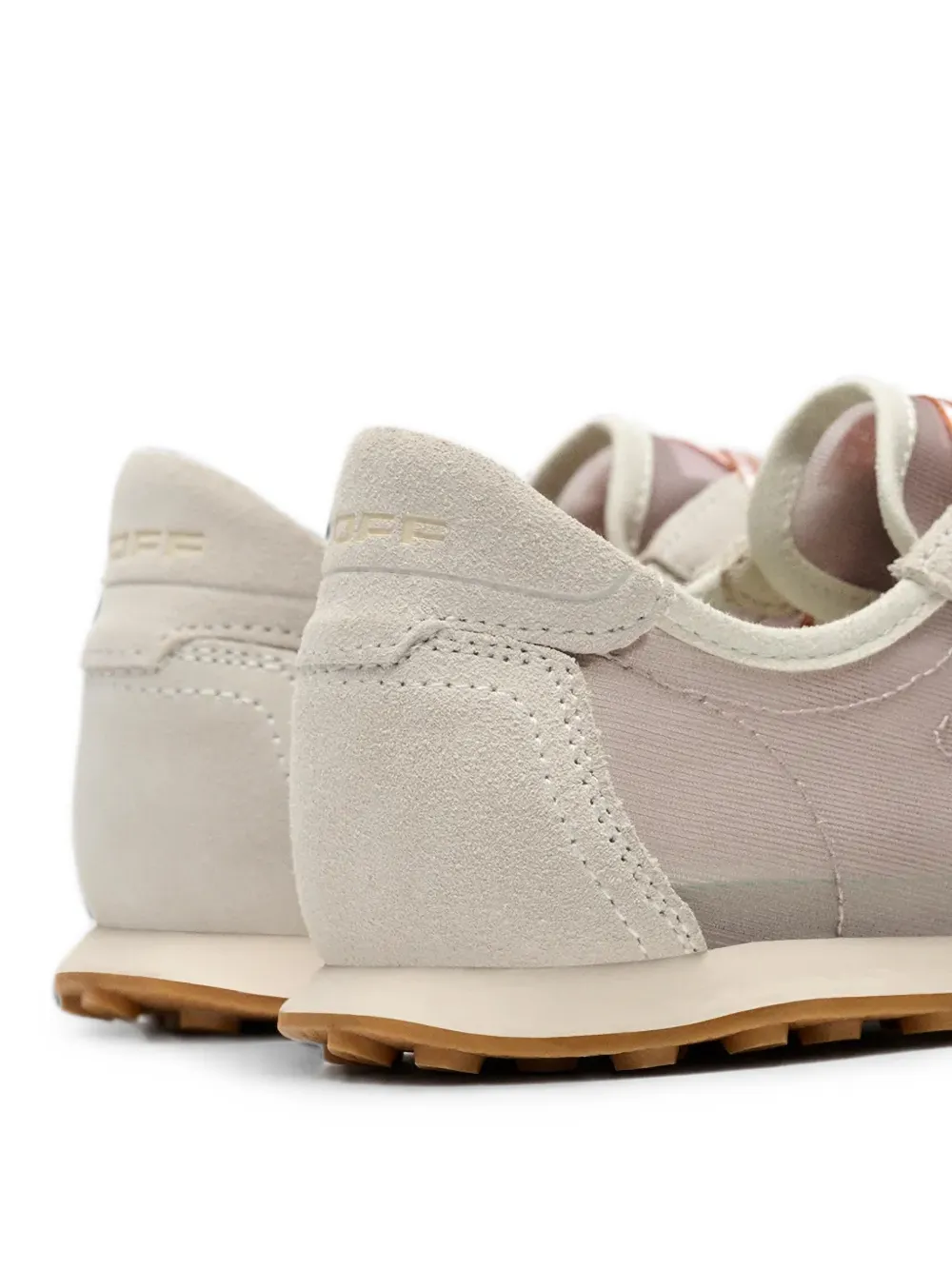 Hoff Bridge gingham-lace suede-panels sneakers Wit