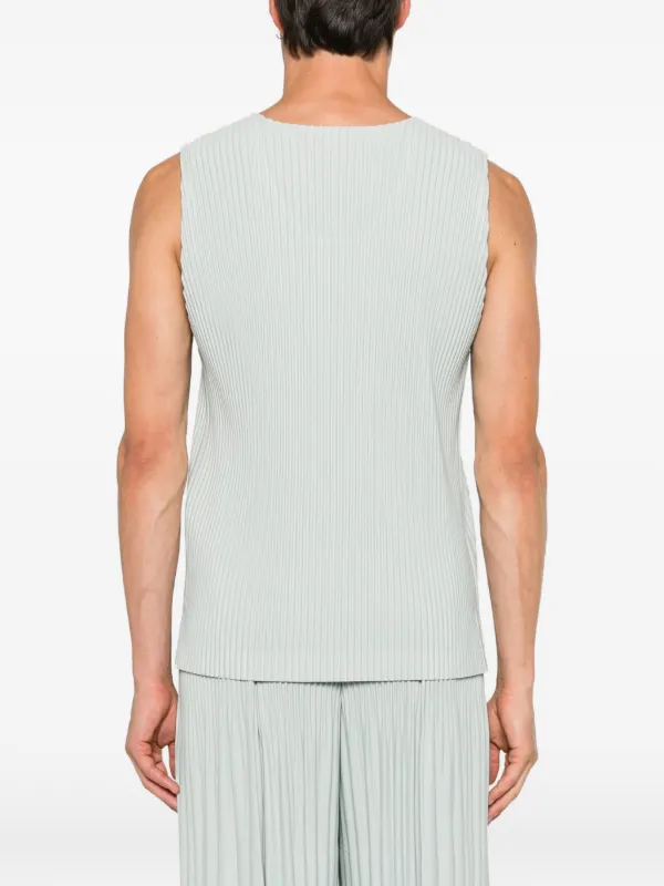Homme Plissé Issey Miyake plissé-effect Sleeveless Vest | Grey