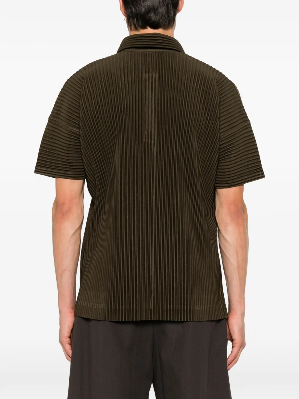 Homme Plissé Issey Miyake Geplooid poloshirt Groen