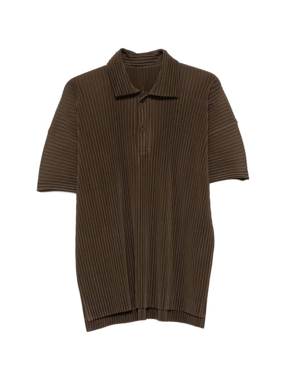 Homme Plissé Issey Miyake pleated short-sleeve polo shirt - Grün
